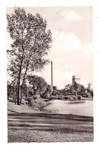 4132 KAMP-LINTFORT, Am Pappelsee, Blick auf die Zeche, 1956