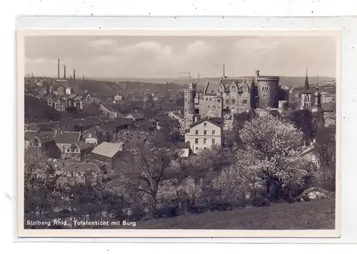 5190 STOLBERG, Teilansicht mit Burg, 1946