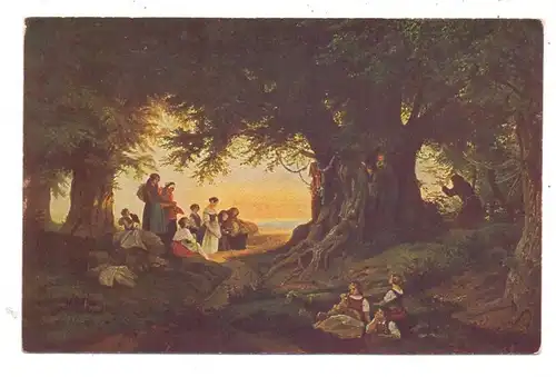 KÜNSTLER / ARTIST - LUDWIG RICHTER, "ABENDLÄUTEN"