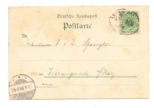 0-6806 UNTERWELLENBORN - BUCHA, Lithographie 1899, Buchwäldchen, Ortspartie....