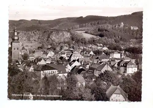 5952 ATTENDORN, Ortsansicht mit Burg Schnellenberg