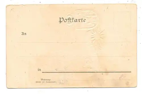 8962 PFRONTEN, Ruine Falkenstein, Wappen und Edelweiß geprägt, ca. 1905, kl. Fleck und kl. Nadelloch