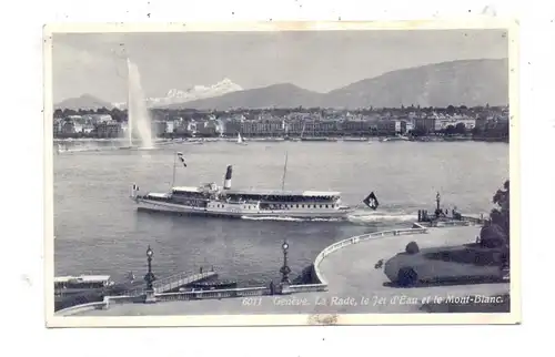 BINNENSCHIFFE - GENFER SEE / LAC LEMAN, Schaufelraddampfer "GENEVE", 1952