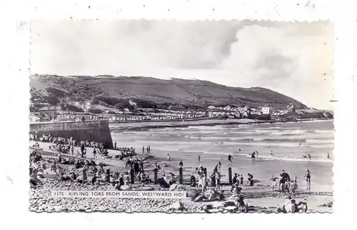 ENGLAND - DEVON - WESTWARD HO!, Kipling Tors from sands, 1963