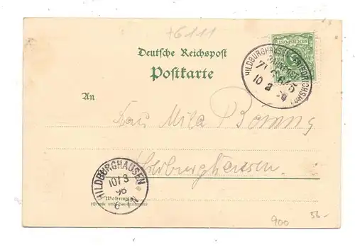 0-6102 RÖMHILD - BEDHEIM, Lithographie 1898, Bahnpost
