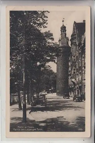 0-4000 HALLE / Saale, Partie am Leipziger Turm, Auto-Oldtimer, 1942