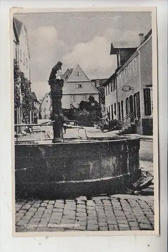 6987 KÜLSHEIM, Rathausbrunnen, 1944, Brfm. fehlt teilweise