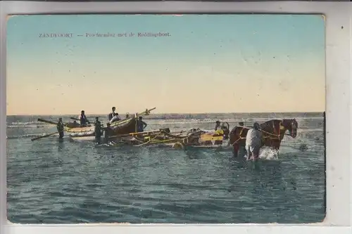 NL - NOORD-HOLLAND,  ZANDVOORT, Proefneming met de Reddingsboot, 1913