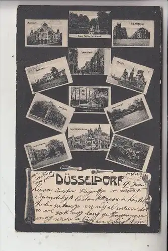 4000 DÜSSELDORF, Mehrbildkarte 1908