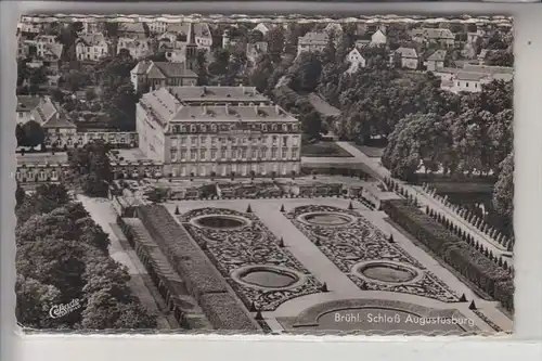 5040 BRÜHL, Schloss, Luftaufnahme, 1954