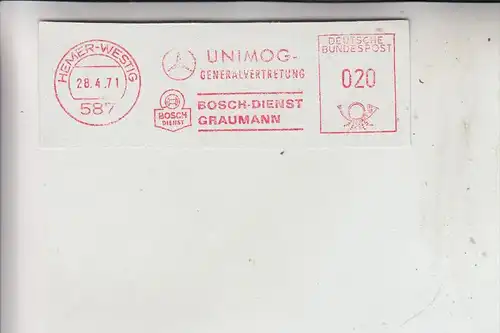 AUTO - UNIMOG / BOSCH, Freistempler, Bosch Dienst Graumann Hemer-Westig, 1971