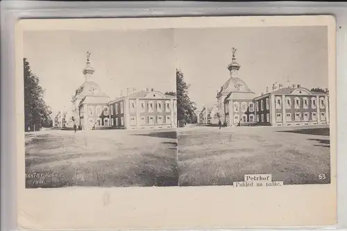 RU - RUSSLAND, PETERHOF / PETERGOF / PETRODWOREZ, Palast, Stereo-Karte