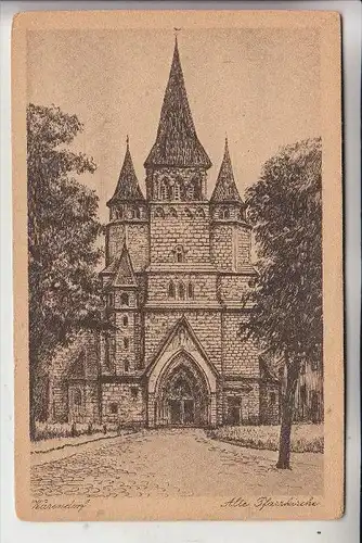 4410 WARENDORF, Alte Pfarrkirche, Künstler-Karte