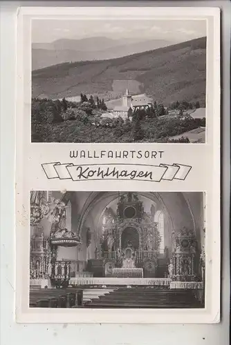 5942 KIRCHHUNDEM - KOHLHAGEN, Wallfahrtskapelle, Landpoststempel "Wirmer über Altenhundem", 1957