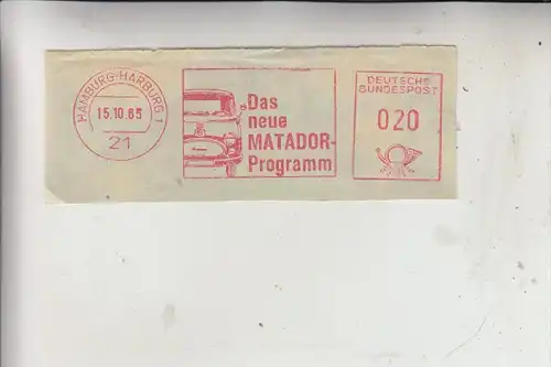 AUTO - TEMPO - MATADOR, Maschinenstempel Hamburg-Harburg, 1965