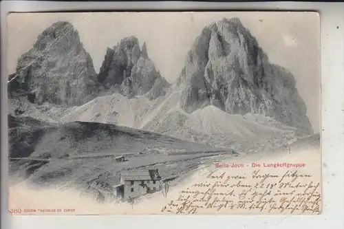 I 39048 WOLKENSTEIN, Sella-Joch, 1904, Eckknick