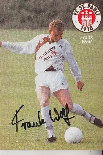 SPORT - FUSSBALL - FC ST. PAULI, FRANK WOLF, Autogramm