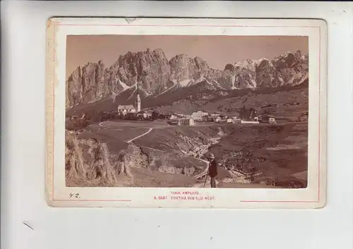 I 32043 CORTINA d'AMPEZZO, Panorama, Hartphoto 16.7 x 11.3 cm, 1891, Photograph: Alois Beer - Klagenfurt