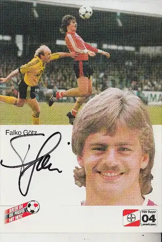 SPORT - FUSSBALL - BAYER LEVERKUSEN - FALKO GÖTZ, Autogramm