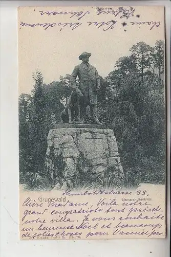 1000 BERLIN - GRUNEWALD, Bismarck Denkmal, 1904