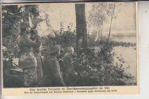 MILITÄR - 1.Weltkrieg, Belgien, Deutsche Patrouillie an der Yser