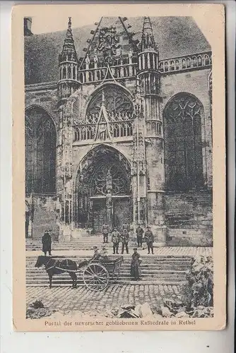 F 08300 RETHEL, Kathedrale, 1916, deutsche Feldpost