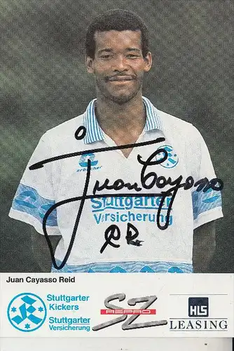 SPORT - FUSSBALL - STUTTGARTER KICKERS - JUAN CAYASSO REID, Autogramm