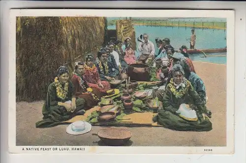USA - HAWAII - LU'AU, Traditional Feast, 1935