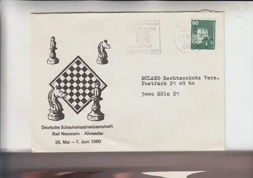 SPORT - SCHACH - Deutsche Schachmeisterschaft Bad Neuenahr, 1980, Sonderumschlag