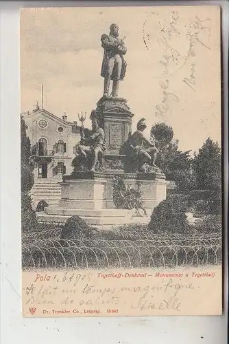 HR 52100 PULA / POLA, Tegetthoff-Denkmal, Trenkler-Leipzig