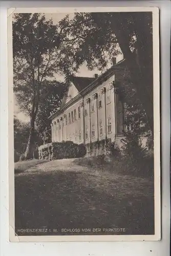 0-2080 NEUSTRELITZ - NEUZIERITZ, Schloss Neuzieritz, 1940, Feldpost, Eckknick