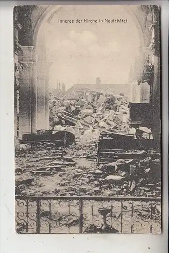 F 51800 SERVON, Zerstörungen 1.Weltkrieg, Kirche, Deutsche Feldpost, 1916, Funker-Abt. 8