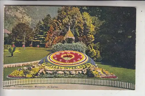 BLUMENUHR / Flower Clock / Horloge Fleurie / Bloem Klok / Reloj de Flores / Fiore Orologio -  INTERLAKEN, Kursaal