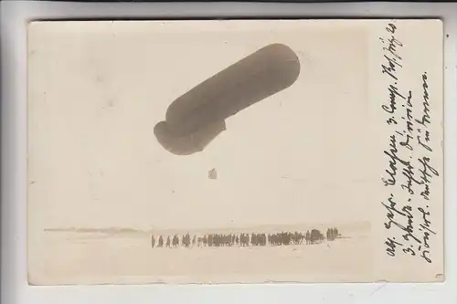 MILITÄR - 1.Weltkrieg, Ballon, Photo-Ak, 1916, Deutsche Feldpost