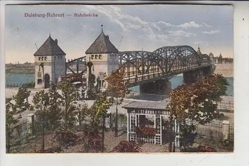 4100 DUISBURG - RUHRORT, Ruhrbrücke, 1921