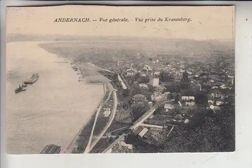 5470 ANDERNACH, Vue prise du Kranenberg, franz. Besetzung