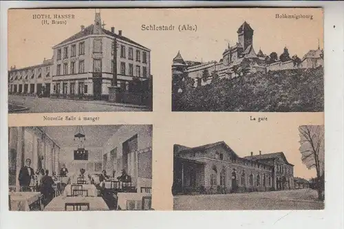 F 67600 SELESTAT / SCHLETTSTADT, Hotel Hanser, la Gare / Bahnhof / Station