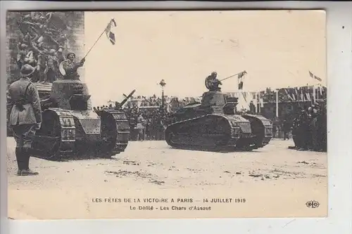 MILITÄR - PANZER / TANK / Chars, Panzer auf der Siegesparade Paris 1919