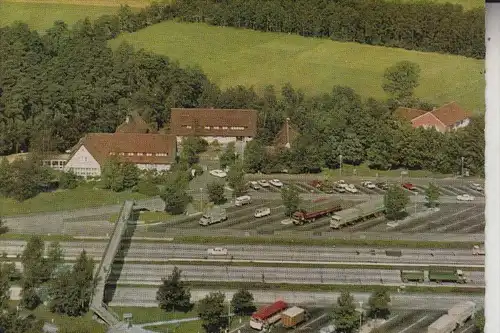 4830 GÜTERSLOH, BAB Autobahn-Raststätte, Luftaufnahme, 1968