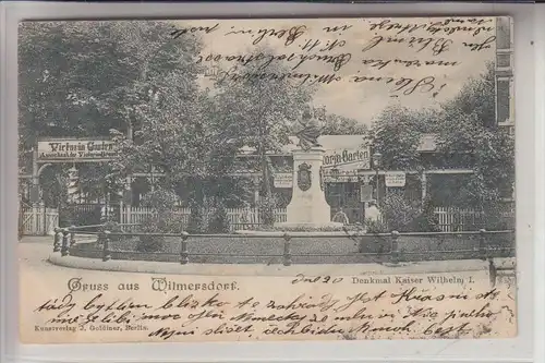 1000 BERLIN - WILMERSDORF, Denkmal Kaiser Wilhelm I, Victoria Garten, 1899