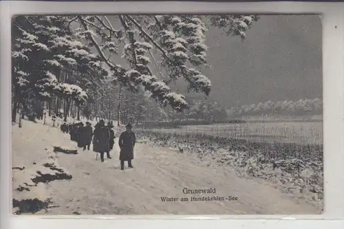 1000 BERLIN - GRUNEWALD, Winter am Hundekehlensee, 1913