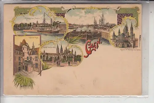 F 14000 CAEN, Lithographie