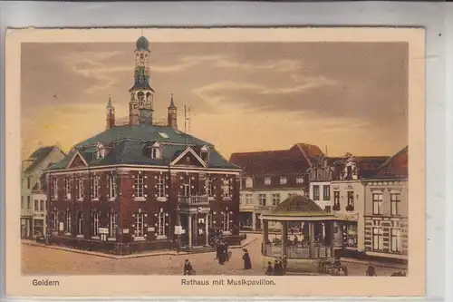 4170 GELDERN, Rathaus mit Musikpavillon, 20er Jahre