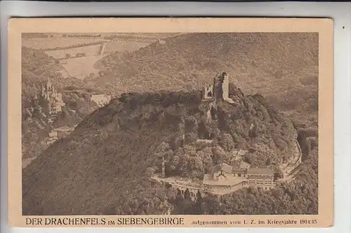 5330 KÖNIGSWINTER, Drachenfels, aufgenommen v. Zeppelin L.Z. 1914/15