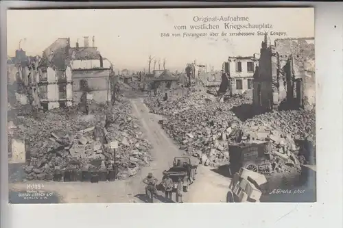 F 54400 LONGWY, Zerstörungen 1.Weltkrieg, Blick vom Festungstor