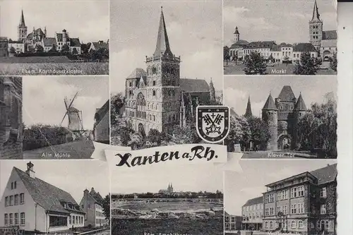 4232 XANTEN, Mehrbildkarte, Druckstelle