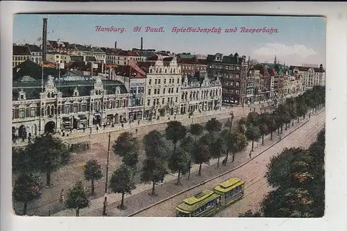 2000 HAMBURG - St. PAULI, Spioelbudenplatz und Reeperbahn, 1922, Strassenbahn - Tram