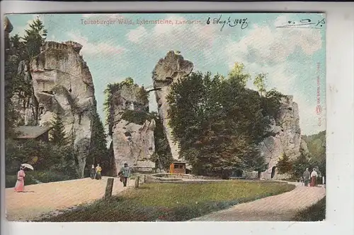 4930 DETMOLD, Externsteine, Landseite, 1904, Glaser-Leipzig