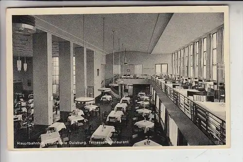 4100 DUISBURG, Hauptbnahnhof Gaststätte, Terrassen-Restaurant, 1935