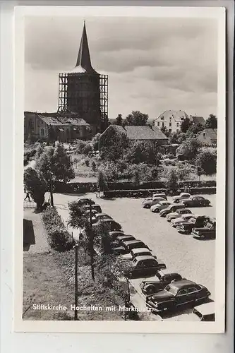 4240 EMMERICH - HOCH - ELTEN, Stiftskirche mit Marktplatz, kl. Klebereste rückseitig